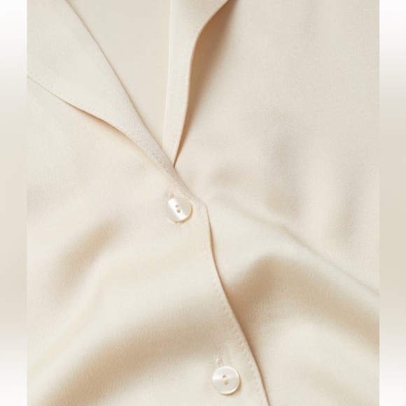 MNG MANGO Matte Satin Button Up Blouse - Picture 7 of 14